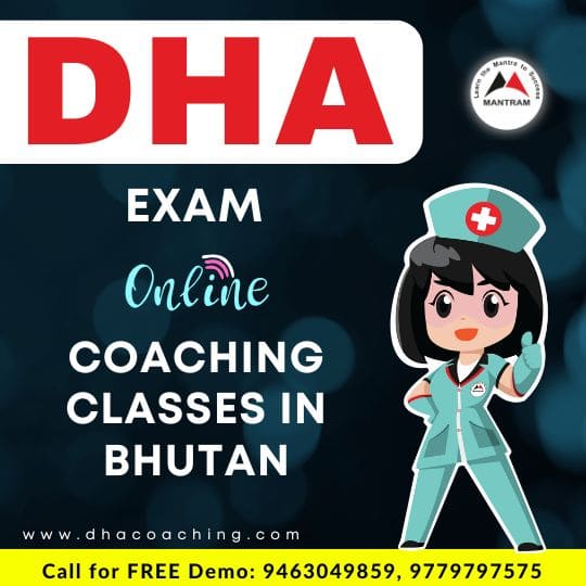 DHA Exam Online Coaching Classes in Bhutan