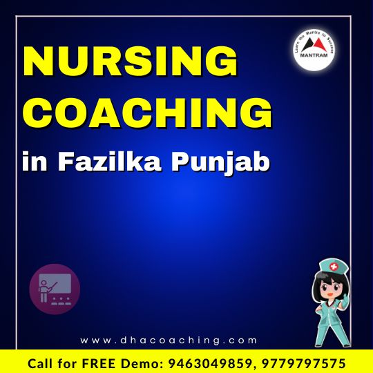 Nursing Coaching in Fazilka Punjab